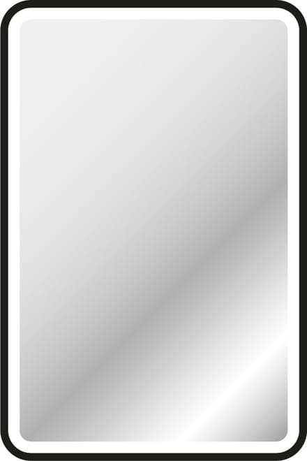 Miroir salle de bain avec eclairage LED et contour noir - 40x60cm - GO BLACK LED