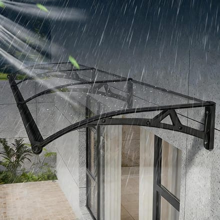 Terras Luifel - Balkon Overkapping - Bescherming Buitenruimte - Robuuste Polycarbonaat - 80x120 cm - Transparant