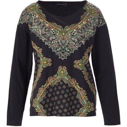 River Woods Crew Neck Loose Tee Ls + Deco Blue Maat: M | Longsleeves Outlet | Dames | Blauw