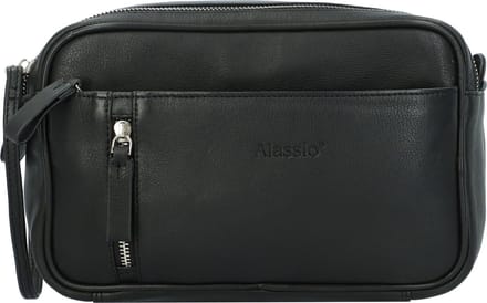 Alassio toilettas - SALINA - leer - zwart - JU-47036