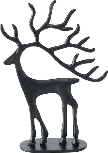 Boltze - Hert - Rendier - Trollah - Zwart - Kerst - 22x31cm