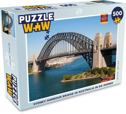 Puzzel Sydney Harbour Bridge in Australië in de zomer - Legpuzzel - Puzzel 500 stukjes