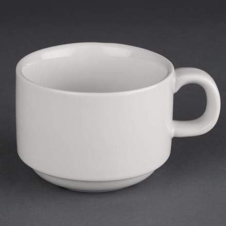 Athena Hotelware koffiekopjes 20cl Wit - Stapelbaar - Set van 24 kopjes