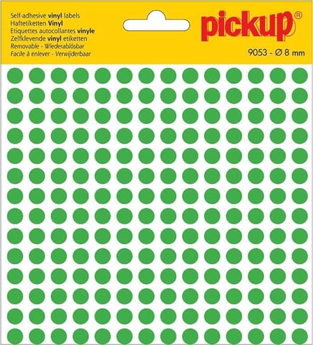 Pickup Stippen vinyl 8 mm groen - 9053