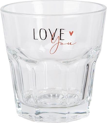 Clayre & Eef Waterglas 200 ml Transparant Glas