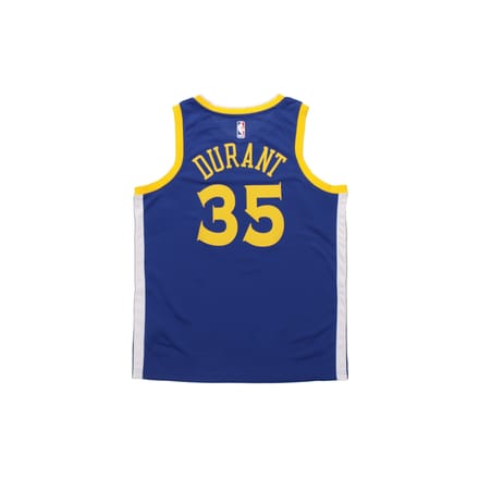 Maillot de Basket Nike Kevin Durant Golden State Warriors, Édition Fan, Numéro 35 Homme Hauts Bleu 864475-496 XL yellow
