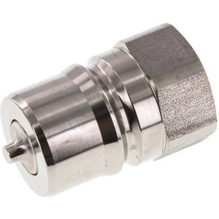 RVS DN 25 Hydraulische Koppeling Insteeknippel G 1 inch Binnendraad ISO 7241-1 B D 37.8mm