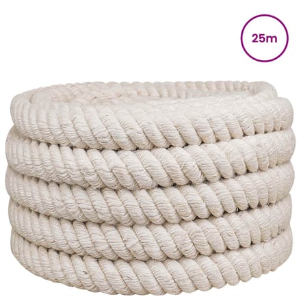 vidaXL - Jute - Touw - 36 - mm - Wit - 100% - Tossa - jute