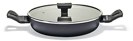 Aluminium Stoofpan Zwart 24 cm - Perfect voor Koken en Braden