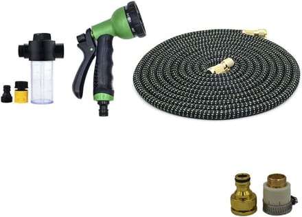 Tuinslang Uitbreidbaar - Flexibele Waterslang - Tuin Besproeien - Lekvrij Messing - 152 m - Bg