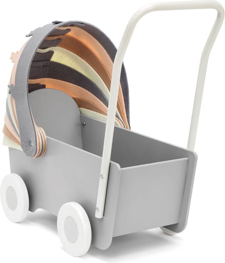 Houten Poppenwagen met Vilten kap