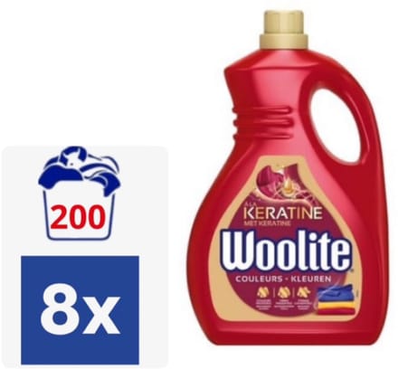Woolite Vloeibaar Wasmiddel – 8x Kleur 1500 ml.