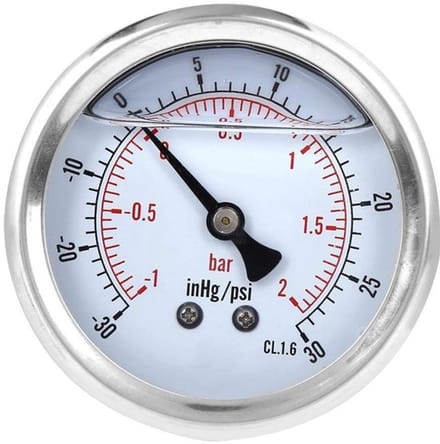 Allecto - Olievulde Manometer - Drukmeting - Betrouwbaar - 1/4Bsp