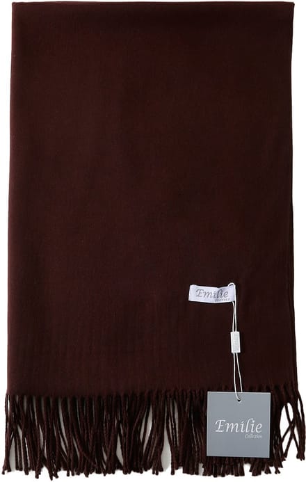 Emilie Collection - sjaal - omslagdoek - pashmina - koffiebruin - 180X60CM - 100% Gerecycled polyester
