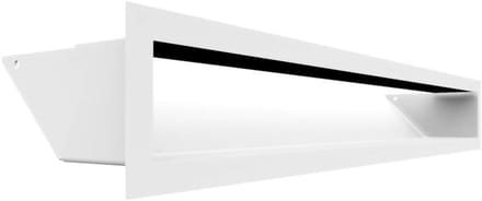 Ventilatierooster Wit 9x60 cm voor Warmelucht en Schoorsteenventilatie