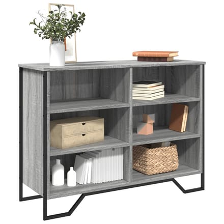 vidaXL - Dressoir - 101x35,5x74,5cm - bewerkt - hout - grijs - sonoma - eikenkleurig
