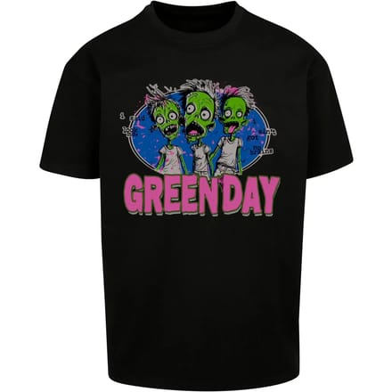 Merchcode Green Day - Zombie Oversized Heren Tshirt - L - Zwart