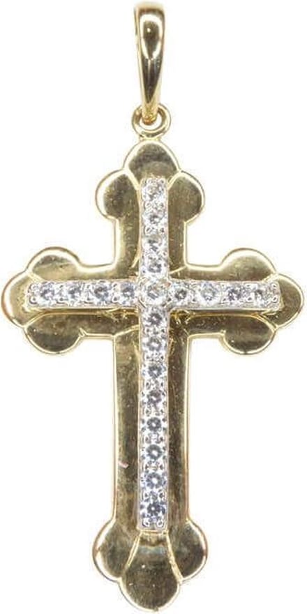Geel gouden massieve kruis