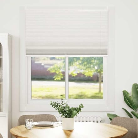 Geplooide Jaloezie - Vitrage Plissé - Zonwering Raam - Boren Vrij - 110x150 cm - Wit