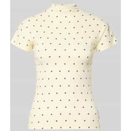 slim fit T-shirt van katoenmix