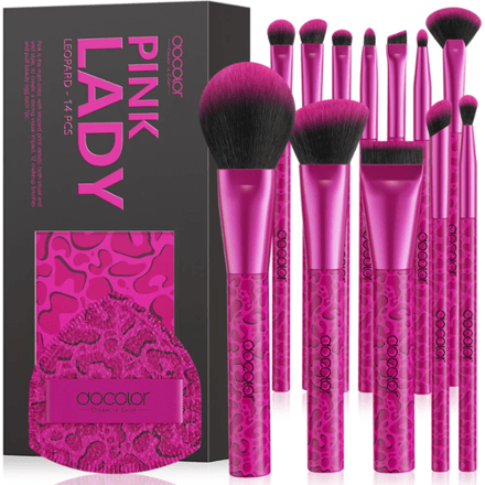 docolor cadeaudoos met fuchsia luipaardprint, set van 12 stuks