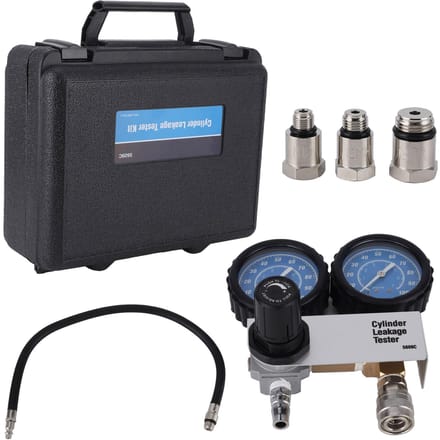 Professionele Cilinder Lektester Detector Kit Dubbele Manometer met 3 stuks Adapter Motor Diagnose black