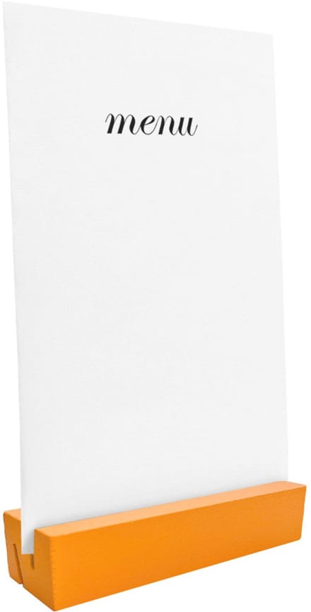 CombiCraft Blanco houten kaarthouder 100x30mm oranje - per stuk