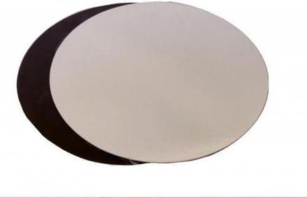 Cake board zwart/zilver 28cmx2mm - Decora