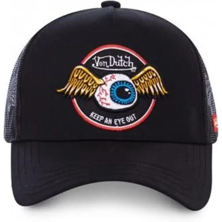 Von Dutch - Snapback Trucker Cap RAG/BLK | One Size | Verstelbaar | Druksluiting - Zwart
