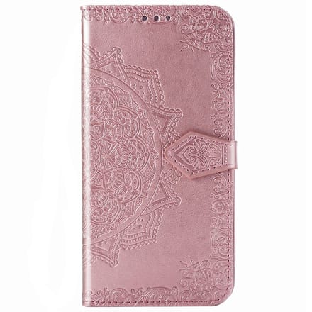 Mandala Bookcase voor de Apple iPhone 12 (Pro) - Rosé Goud