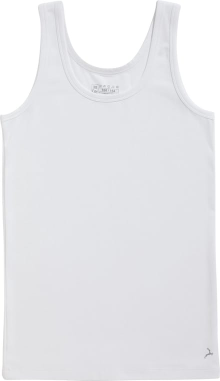 Ten Cate Basics organic cotton stretch singlet wit voor Jongens | Maat 146/152