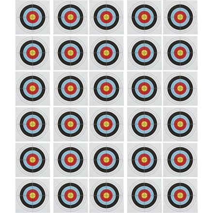 30 STKS Boogschieten Doelpapier Recurve Compound Katrolboog Volle Ring Schietdoel Papieren