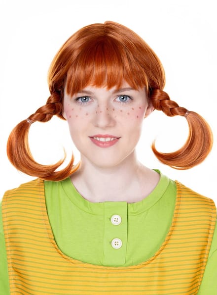 Pippi Langkous Pruik Deluxe - Carnavalskostuum accessoire