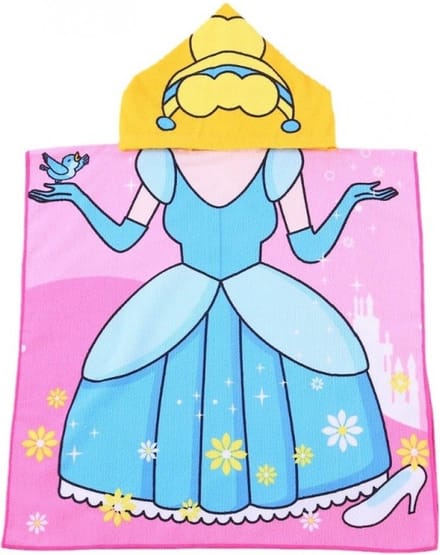 Poncho Prinses, Kindercape, Strandcape, Poncho kinderen, Kinder poncho, Roe poncho