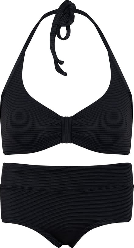 Bikini hipster broekje en haltertopje Zwart 152-158