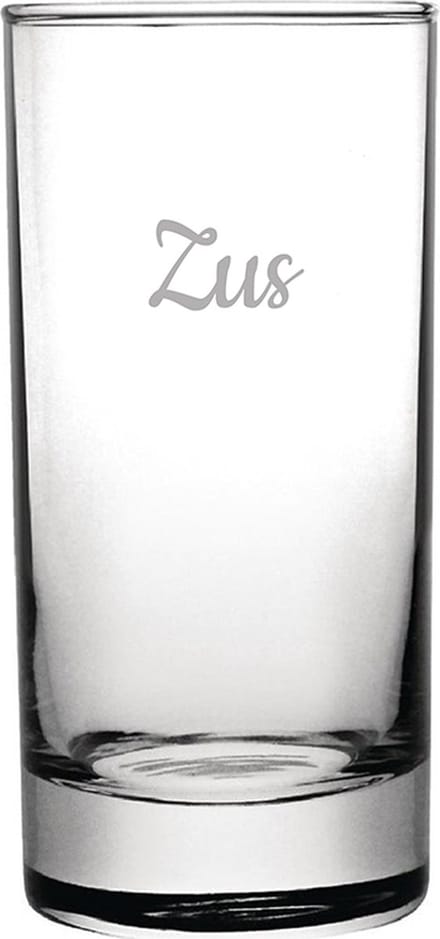 Gegraveerde longdrinkglas 28,5cl Zus