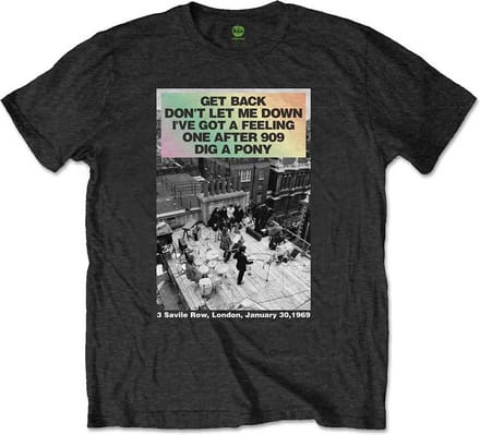The Beatles - Rooftop Songs Gradient Heren T-shirt - M - Zwart