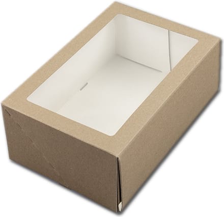 BrandNewCake Taartdoos met venster 21x14x9cm. Kraft 50st