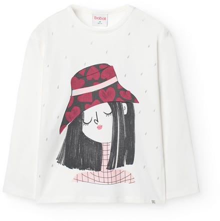 Boboli Stretch Knit T-shirt Met Lange Mouwen Wit 4 Years Meisje