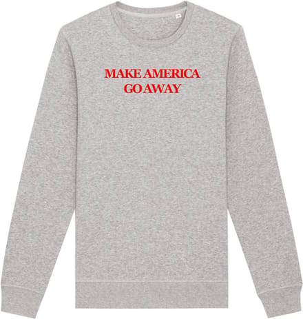 Make America go away (MAGA) - sweater - heather grey | rood - M