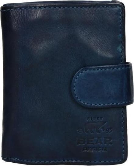 Bear Design Portemonnee met Kaarthoudervak - Blauw