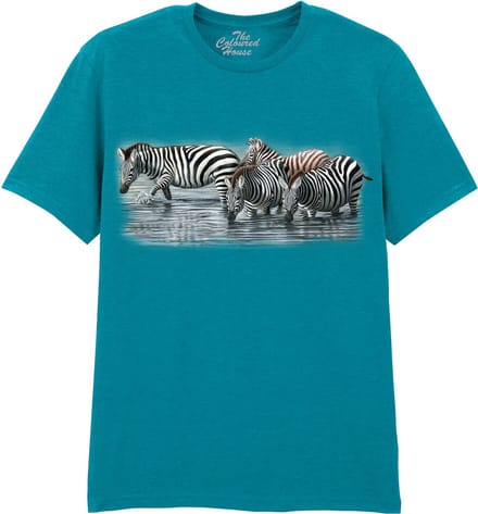 Zebra Water Hole The Coloured House T-shirt M
