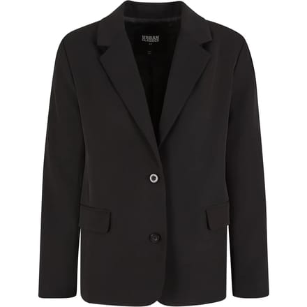 Urban Classics Ladies Long Blazer Blazer zwart M Polyester Dames - Basics