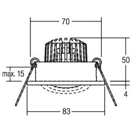 BRUMBERG LED inbouwspot Berrie-R, 3000K, aan/uit, wit