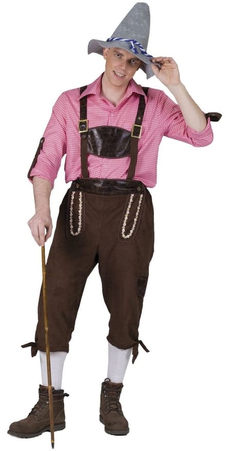 Bruine Tiroler lederhose Rolf