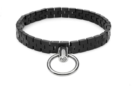 Black Label - Watch Link Collar - Collar met Horlogeschakels - Mat Zwart