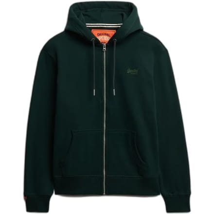 Superdry - Essential Logo Half Brushed Zip Hoodie - Heren - Hoodies