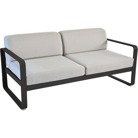 Fermob BELLEVIE 2-zitsbank - 42 drop mat - 79 Flanelgrijs
