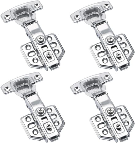 Set van 2 Softclose Kastscharnieren RVS - Voorliggend - 90 Graden - Verstelbaar