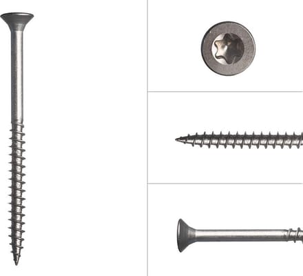 Wovar Spaanplaatschroeven RVS A2 5 x 70 mm Torx 25 | 200 Stuks